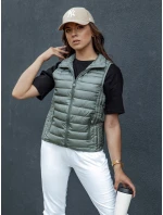 Dámská prošívaná vesta se stojáčkem STYLISHZ zelená FashionStreet TY4448 Dámská prošívaná vesta se stojáčkem STYLISHZ zelená FashionStreet TY4448