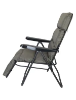 Zahradní křeslo s podnožkou 57x83x106CM šedozelené