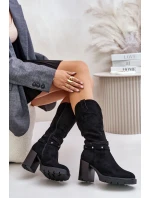 Dámské Kozačky Do Poloviny Lýtka Na Podpatku Zateplené Černé Ivanelis Dámské Kozačky Do Poloviny Lýtka Na Podpatku Zateplené Černé Ivanelis