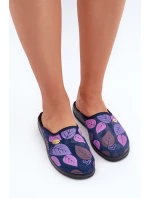 Pohodlné dámské pantofle s listy Inblu CU00005F tmavě modré