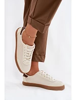 Dámské tenisky z eko kůže Big Star TT274311 světle béžové