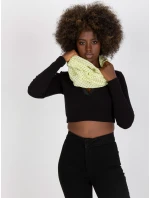 Dámská tunelová šála AT CH BF48181 světle žlutá Dámská tunelová šála AT CH BF48181 světle žlutá