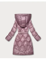 Růžový prošívaný kabát pro přechodné období s kapucí Goodlookin (Y3-9215-52)
