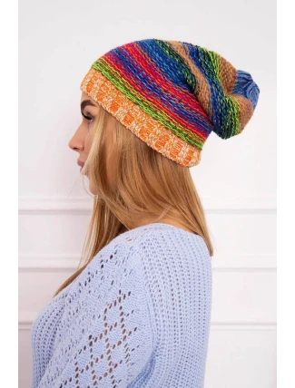 Krystyna fleecová čepice K207 chrpa+oranžová Krystyna fleecová čepice K207 chrpa+oranžová