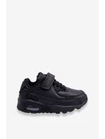 Dětské kožené sportovní boty na platformě černá Lori