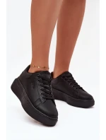 Dámské Tenisky Na Platformě Big Star SS274244 Černé