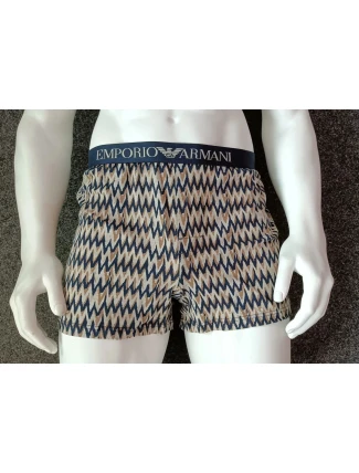 Pánské trenýrky 112072 4R504 18855 hnědé se vzorem - Emporio Armani Pánské trenýrky 112072 4R504 18855 hnědé se vzorem - Emporio Armani