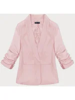 Tenké sako ve špinavě růžové barvě s nařasenými rukávy (22-356) Tenké sako ve špinavě růžové barvě s nařasenými rukávy (22-356)