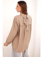 Dámská elegantní košile z viskózy s ozdobnými knoflíky fango