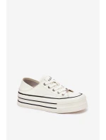 Dámské Kožené Tenisky Na Platformě GOE RR2N4106 Bílé