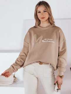 Dámská oversize mikina AVENUE coffee FashionStreet BY1355