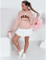 Dámská oversize mikina PARISSIA růžová FashionStreet BY1455