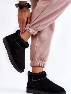 Dámské semišové nízké boty do sněhu Černe Shelie