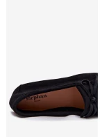 Dámské mokasíny s třásněmi černé Janelisse