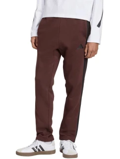 Pánské kalhoty adidas Essentials 3-Stripes Fleece hnědé JX0713