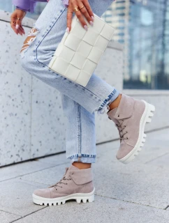 Semišové boty Trapper Tiered Světle fialová Dalles