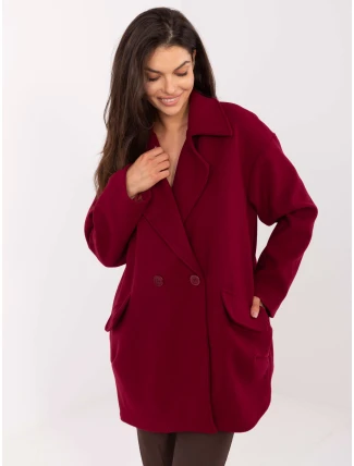 Kabát IT EN A9582.86 bordó Kabát IT EN A9582.86 bordó