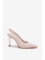 Lakované Lodičky S Otevřenou Patou A Špičatými Špičkami Světle Béžové Rivori Lakované Lodičky S Otevřenou Patou A Špičatými Špičkami Světle Béžové Rivori