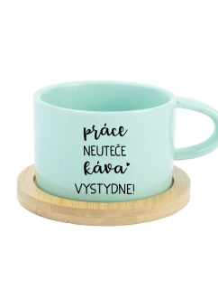 PRÁCE NEUTEČE, KÁVA VYSTYDNE! - mint hrníček makronka 200 ml