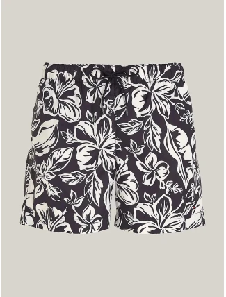 Pánské plavky UM0UM03271 0K8 černobílý vzor - Tommy Hilfiger Pánské plavky UM0UM03271 0K8 černobílý vzor - Tommy Hilfiger