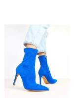Dámské kotníkové boty na jehlovém podpatku AX-121 Královská modř - COMER