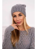 Fleecová čepice Paris K213 světle šedá