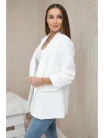 Sako s klopami elegantní ecru Sako s klopami elegantní ecru