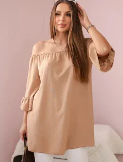 Španělská halenka s volánky na rukávu Velbloud