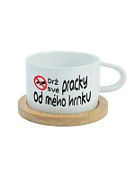 DRŽ SVÉ PRACKY OD MÉHO HRNKU - bílý hrníček makronka 200 ml