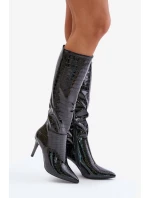 Kozačky na podpatku model 202608 Step in style Kozačky na podpatku model 202608 Step in style