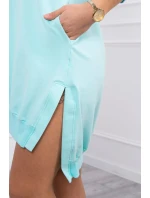 Šaty s kapucí a delšími zády mint Šaty s kapucí a delšími zády mint
