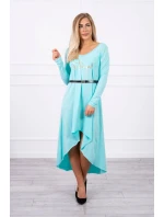 Šaty s ozdobným páskem a nápisem mint Šaty s ozdobným páskem a nápisem mint