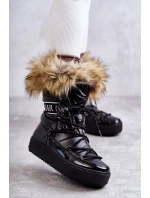 Dámské šněrovací boty do sněhu Černá Santero Dámské šněrovací boty do sněhu Černá Santero