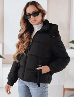 Dámská prošívaná zimní bunda s kapucí černá FashionStreet TY5064