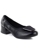 Dámské lodičky na klínku pohodlné černé M.Daszynski SA279-1 3