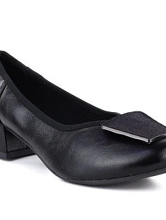 Dámské lodičky na klínku pohodlné černé M.Daszynski SA279-1 3