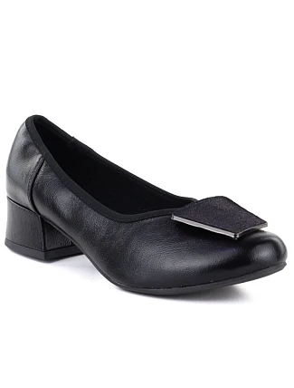 Dámské lodičky na klínku pohodlné černé M.Daszynski SA279-1 3