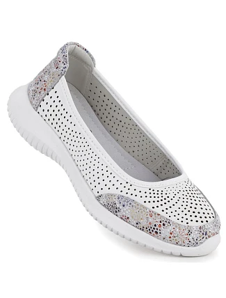 Dámská kožená otevřená bílá obuv S.Barski 7036