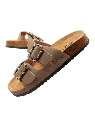 Lee Cooper dámské šněrovací boty slip-on žabky khaki pohodlné lehké dámské