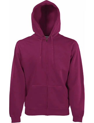 Fruit of the Loom Classic Hooded Sweat Jacket Mikina s kapucí 16.2062 burgundy Fruit of the Loom Classic Hooded Sweat Jacket Mikina s kapucí 16.2062 burgundy