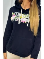 Mikina s nápisem Voyage černý Mikina s nápisem Voyage černý