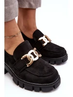 Dámské semišové polobotky s ozdobou černé Rullenes Dámské semišové polobotky s ozdobou černé Rullenes