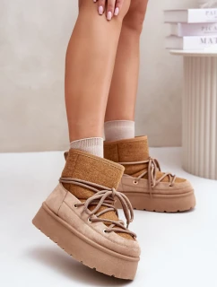 Sněhule S Vázáním Na Platformě Hnědé Mavora