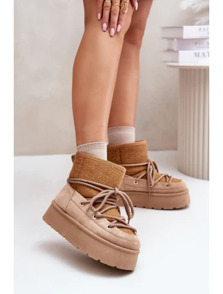 Sněhule S Vázáním Na Platformě Hnědé Mavora