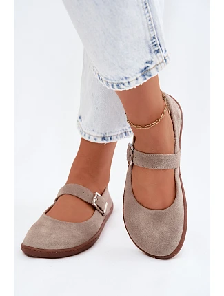 Baleríny Barefoot z přírodní semiš Zazoo 316 Cappuccino Baleríny Barefoot z přírodní semiš Zazoo 316 Cappuccino