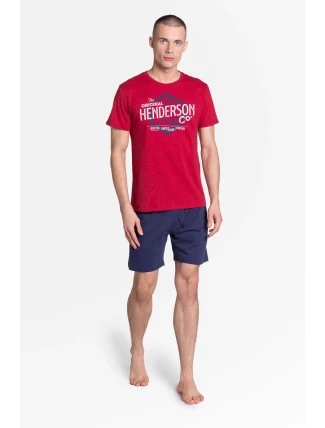 Pyžamo Lars 38869-33X Červená a tmavě modrá - Henderson Pyžamo Lars 38869-33X Červená a tmavě modrá - Henderson