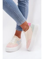 Dámské tenisky na platformě z eko semiše vícebarevné Cadrina