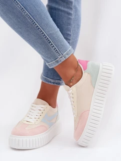 Dámské tenisky na platformě z eko semiše vícebarevné Cadrina