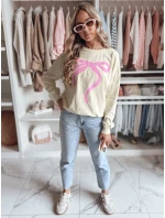 Dámská oversize mikina SOFTTIE béžová FashionStreet BY1356