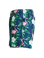 Jack&Jones pánské plavky JWHARUBA SWIM PRINTS SHORTS 12206537 NAVY BLAZER FLAMINGO